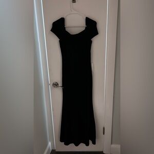 Worth Collective Monroe Black Off-Shoulder Dress